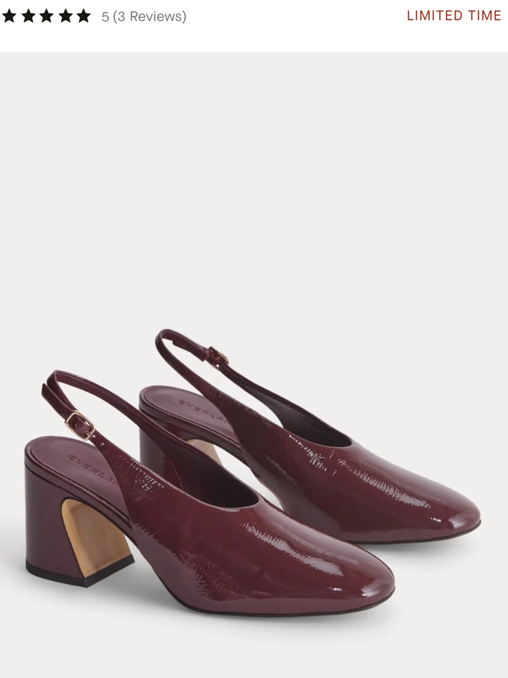 Everlane curved slingback size 6.5 port
